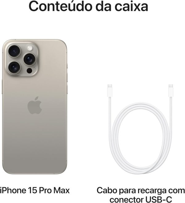 Apple iPhone 15 Pro Max (256 GB) — Titânio natural - Image 3