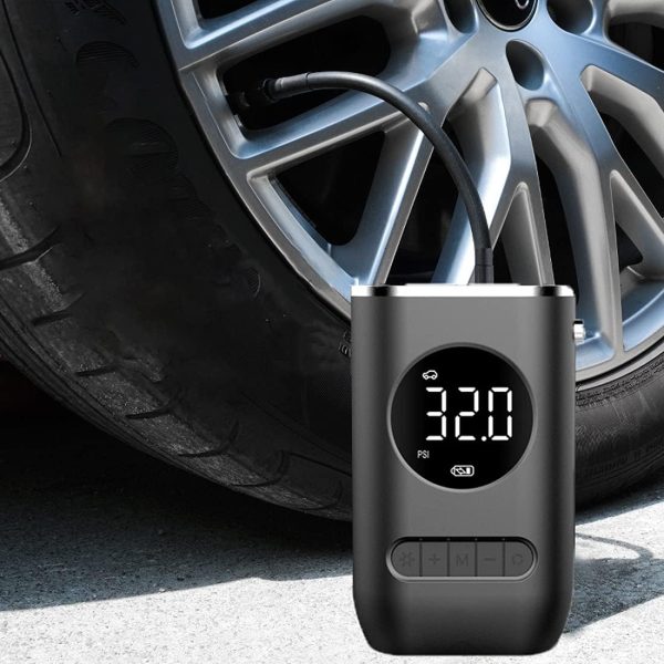 YFJJFY Compressor de ar portátil com inflador de pneu mini com bateria recarregável de 4000 mAh - Image 8